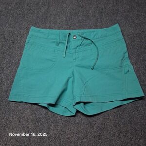 Athleta‎ 5 " Dipper Shorts Size 6 Teal Blue Stretch